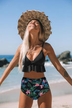 Load image into Gallery viewer, Bikini Push Up Summer Floral Swimwear Sport Women Plus Size Swimming Suit For Women  Women Bikini Set Ruffle Two Piece Swimsuit Flounce Push Up Cutout Swimwear Bathing Suits Swimsuit High Waist Bikini Set
