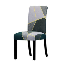 Load image into Gallery viewer, Printed Chair Cover Washable Removable Big Elastic Seat Arm Covers Slipcovers Stretch For Banquet Hotel Printed Dining Chair Slipcovers, Removable Washable Soft Spandex Stretch Chair Covers Banquet Chair
