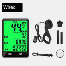 Load image into Gallery viewer, Waterproof Bicycle Computer Wireless And Wired Bike Cycling Odometer Stopwatch Speedometer Bicycle Speedometer With LCD Display 20 Functions And Automatic Wake-up
