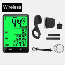 Load image into Gallery viewer, Waterproof Bicycle Computer Wireless And Wired Bike Cycling Odometer Stopwatch Speedometer Bicycle Speedometer With LCD Display 20 Functions And Automatic Wake-up
