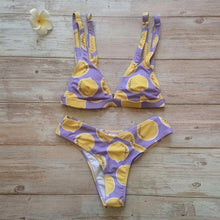 Load image into Gallery viewer, Summer Bikini Stylish Swimwear Women Halter Push Up Bikini Women's  Neck Triangle Bikini Set Leopard Print Two Piece Swimsuits Set Swimsuit Female Lemon Print Bandage Bathing Suit
