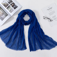 Load image into Gallery viewer, Long Soft Cotton Lightweight Crinkle Hijab Scarf Elegant Headscarf Head Wrap Islamic Head Wraps Hijab For Women 70*175cm
