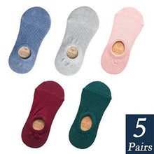 Load image into Gallery viewer, Women's Cute Cotton Invisible No Show Non-Slip Summer Candy Solid Color Silicone Short Socks Fashion Thin Ankle Boat Socks
