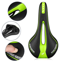 Load image into Gallery viewer, Breathable Silicone Cushion Seat PU Leather Surface Silica Filled Gel Comfortable Shockproof Bicycle Saddle Padded Professional Waterproof Road Bike Saddle For Men
