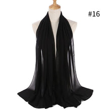 Load image into Gallery viewer, Long Lightweight Soft Solid Color Chiffon Scarfs Muslim Headscarf Hijab Scarf Shawls Wraps Hijab For Women 70*180cm
