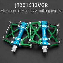 Load image into Gallery viewer, Road Bike Pedals Aluminum Alloy Anti-slip Bicycle Pedals Hollow-Carved Design Pedals Bicycle Accessories Mountain Bike Pedals Flat Bicycle Pedals Platform Cycling Sealed Bearing Aluminum Pedals For Mountain Bike
