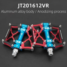 Load image into Gallery viewer, Road Bike Pedals Aluminum Alloy Anti-slip Bicycle Pedals Hollow-Carved Design Pedals Bicycle Accessories Mountain Bike Pedals Flat Bicycle Pedals Platform Cycling Sealed Bearing Aluminum Pedals For Mountain Bike
