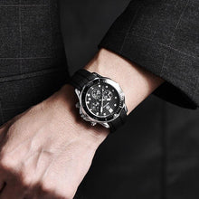 Load image into Gallery viewer, Black Multifunctional Sport Men Watches Luxury Quartz Watches Fashion Chronograph Stylish Elegant Comfortable Watch For Men

