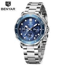 Load image into Gallery viewer, Black Multifunctional Sport Men Watches Luxury Quartz Watches Fashion Chronograph Stylish Elegant Comfortable Watch For Men
