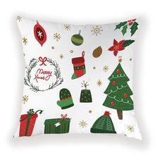 Load image into Gallery viewer, New Year Christmas Decorations Pillows Cover Christmas Décor for Home Christmas Tree Snowflake Snowman Reindeer Home Decor Throw Pillow Case Cushion Cover Santa Merry Christmas Gift Xmas 45x45cm

