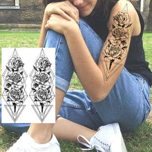 Load image into Gallery viewer, Realistic Tattoos Temporary Womens Flower Sticker Tattoos Waterproof Women Body Art Fake Legs Tattoo Stickers
