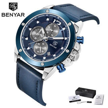 Load image into Gallery viewer, Multifunction Brown Luxury New Men's Watches Quartz Sport Chronograph Elegant Leather Bracelet Men Wrist Watch
