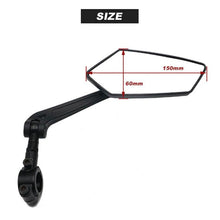 Load image into Gallery viewer, New Scratch Resistant Glass Lens Rear View Mirror Bike Cycling Clear Wide Range Back Sight Rearview Reflector Adjustable Handlebar Rotatable Bicycle Rear View Glass Mirror Wide Angle Acrylic  Safety Mirror New Scratch Resistant Glass Lens
