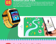 Load image into Gallery viewer, Kids Smart Watch GPS Phone Watches Camera Flashlight SOS Call Location Clock Children Watches 2G Data SIM Card Kids Smartwatch With Calling Camera Learning Games Video Music Flashlight For Boys Girls
