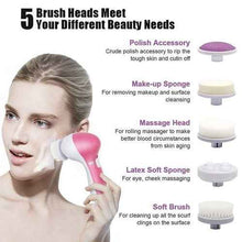 Load image into Gallery viewer, 5 in 1 Face Massage Cleansing Brush Set
