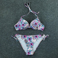 Load image into Gallery viewer, Push Up Bikini Floral Print Swimsuit Swimwear Women Bathing Suit Bikinis Set Brazilian Beach Female Wear Women's Bikini Swimsuits Floral Printed Bathing Suits for Women 2 Piece Bikini
