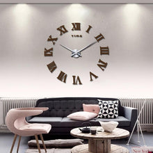 Load image into Gallery viewer, Wall Clock Promotion New Home Decor Large Roman Mirror 3D Wall Clock Mirror Surface Decorative Clock Large Wall Sticker Clock for Living Room Bedroom Office Home Decorations Fashion  Modern Quartz Clocks Living Room  Sticker Watch
