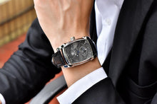 Load image into Gallery viewer, Luxury Business Men's Watches Brown Casual Wrist Leather Strap Waterproof Classic Rectangle Square Watch
