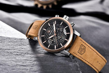 Load image into Gallery viewer, Luxury Steel Sports Men's Watches Business Design Leather Band Wrist Watch Military Quartz
