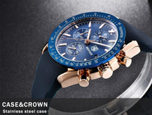 Load image into Gallery viewer, Casual Men's Watches Chronograph Modern Analog Quartz Waterproof Sports Watches Rubber Strap Business Wrist Watches For Men
