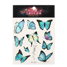 Load image into Gallery viewer, Waterproof Colorful Butterfly Temporary 3D Stickers Body Tattoos Various Styles For Womens
