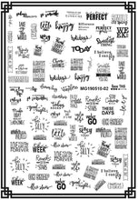 Load image into Gallery viewer, New Super Thin Self-Adhesive  Letter 3d Nail Decal Stickers Manicure Nail Art Decoration Accessories Holographic Old English Character Nail Self-Adhesive Sticker English Font Design Manicure Design Water Sliders Decorations Accessories
