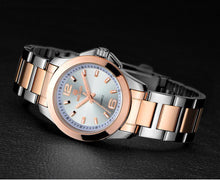 Load image into Gallery viewer, New Silver Round Women Watch Waterproof Quartz Wristwatch Modern Shine Style For Women's
