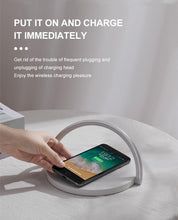 Load image into Gallery viewer, Wireless Charger LED Night Light Table Lamp Adjustable Angle Charging for iPhone Samsung Huawei Xiaomi Touch Switch Phone Holder Decorative Table Lamp Cute Study Lamps for Bedroom Décor
