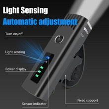 Load image into Gallery viewer, Bike Flashlight For Bicycle Anti-glare Smart Bike Light USB Rechargeable Front Rear Lamp Cycling Headlight Bike Light Set USB Rechargeable Bicycle Front Headlight Taillight 4 Light Modes Led Headlight
