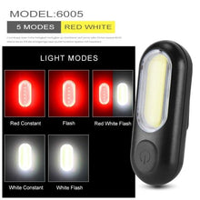Load image into Gallery viewer, Bike Flashlight For Bicycle Anti-glare Smart Bike Light USB Rechargeable Front Rear Lamp Cycling Headlight Bike Light Set USB Rechargeable Bicycle Front Headlight Taillight 4 Light Modes Led Headlight
