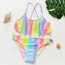 Load image into Gallery viewer, Girls Swimsuit High quality Girls swimwear Two pieces Kids Bikini Set Swimming Suit For Children Girls Swimsuit Flounce Bikini Set 2 Piece Swimwear Watermelon Ruffle Bathing Suits
