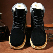 Load image into Gallery viewer, Warm Winter Mens Snow Boots Warm Fur Winter Shoes Mens Boots Footwear Ankle Boots Warm Fur Lined Winter Water-Resistan Waterproof Outdoor Snow Autumn Boots

