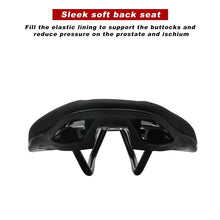 Load image into Gallery viewer, Bicycle Saddle Seat Road Steel Rails Mountain Bike Cushion Skid-Proof Soft PU Leather Road Mountain Bike Seat Bicycle Saddle Comfortable Memory Foam Cushion For Road Riding
