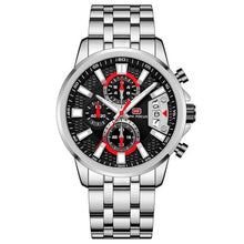 Load image into Gallery viewer, Sport Multifunctional Luxury Mens Watch Quartz Waterproof Colorful Analog Wristwatch Elegant Stainless Steel Design
