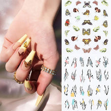 Load image into Gallery viewer, Abstract Lady Face Water Decals Fruit Flower Summer Leopard Alphabet Leaves Nail Stickers Water Black Leaf Sliders Marble Nail Art Stickers Water Transfer Nail Decals Full Wraps Gradient Acrylic Nail Kits for Women Manicure Decoration
