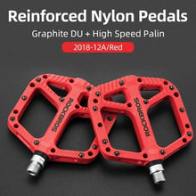 Load image into Gallery viewer, Ultralight Seal Bearings Bicycle Bike Pedals Cycling Nylon Road Pedals Flat Platform Bicycle Parts Accessories Pedals Mountain Bike Pedals Lightweight Nylon Fiber Bicycle Platform Pedals For Mountain Bike
