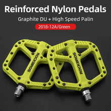 Load image into Gallery viewer, Ultralight Seal Bearings Bicycle Bike Pedals Cycling Nylon Road Pedals Flat Platform Bicycle Parts Accessories Pedals Mountain Bike Pedals Lightweight Nylon Fiber Bicycle Platform Pedals For Mountain Bike
