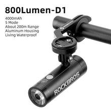 Load image into Gallery viewer, Bike Front Light Rainproof USB Rechargeable Bicycle Light Cycling Headlight LED Flashlight Bike USB Rechargeable Bicycle Light  Bicycle Front Headlight LED Bike Headlight Lamp 2000mAh
