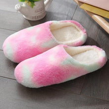 Load image into Gallery viewer, Women Indoor Slippers Warm Plush Home Slipper Autumn Winter Woman House Flat Floor Soft Slipper Silent Slides Plush Fleece Insole Fluffy Slippers For Indoor Home Bedroom

