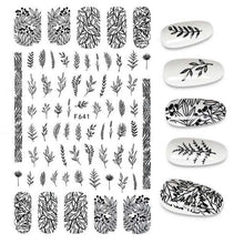 Load image into Gallery viewer, The New 3D Nail Sticker Cool English Letter stickers for nail  Foil Love Heart Design Nails Accessories Fashion Manicure Sticker Stickers Girls Manicure Decoration Nail Art Supplies 3D Self-Adhesive Nail Decals Designer Nail Stickers for Acrylic Nails
