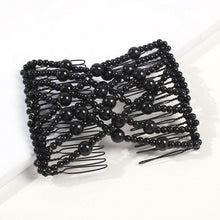 Load image into Gallery viewer, Fashion Professional Hair Comb Ladies Magic Beads Elasticity Double Bead String Clamp Stretchy Gorgeous Hair Accessories For Women for Valentine's Day
