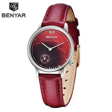 Load image into Gallery viewer, New Red Women Fashion Watch Quartz Luxury Leather Strap Analog Waterproof And Scratch Resistant Watches Excellent Gift For Women
