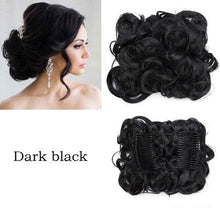 Load image into Gallery viewer, Trending LARGE Comb Clip In Curly Hair Extension Synthetic Hair Pieces Chignon Women Updo Cover Hairpiece Extension Hair Bun Clip in Hair Extension For Volumized Hair Buns For Girls
