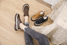 Load image into Gallery viewer, Luxury Leather Womens Sneakers Spring Shoes New Genuine Leather Casual Women Fashion Flat Girl Student Shoes Comfortable Women's Casual Flats Elegant Soft Walking Sneakers
