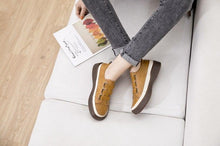 Load image into Gallery viewer, Luxury Leather Womens Sneakers Spring Shoes New Genuine Leather Casual Women Fashion Flat Girl Student Shoes Comfortable Women's Casual Flats Elegant Soft Walking Sneakers
