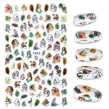 Load image into Gallery viewer, The New 3D Nail Sticker Cool English Letter stickers for nail Foil Love Heart Design Fashion Manicure Stickers Girls Manicure Decoration Nail Art Supplies 3D Self-Adhesive Nail Decals Designer Nail Stickers for Acrylic Nails
