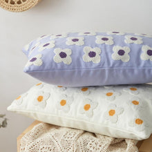 Load image into Gallery viewer, Elegant Cotton Floral Printed Pillow Cases Pillow Cover Canvas Embroidery Cushion Cover Home Decor Yellow Flowers Pillow Case Soft Luxury Style
