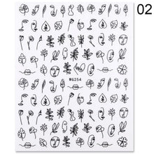 Load image into Gallery viewer, Alphabet Love Shaped  Pattern 3D Nail Stickers Slider Valentine Day Decals Foil For Love Nail Art Decoration Pop Art Nail Stickers Sexy Girl Designs Comics Water Transfer Decals Manicure Lips Nail Art Decorations Slider Nail Art Stickers
