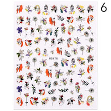 Load image into Gallery viewer, Alphabet Love Shaped  Pattern 3D Nail Stickers Slider Valentine Day Decals Foil For Love Nail Art Decoration Pop Art Nail Stickers Sexy Girl Designs Comics Water Transfer Decals Manicure Lips Nail Art Decorations Slider Nail Art Stickers
