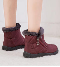Load image into Gallery viewer, Fashion Womens Waterproof Boots Snow Boots For Winter Casual Lightweight Ankle Warm Winter Boots Fur Lined Warm Ankle Boots Slip On Waterproof Outdoor Booties Comfortable Shoes For Women
